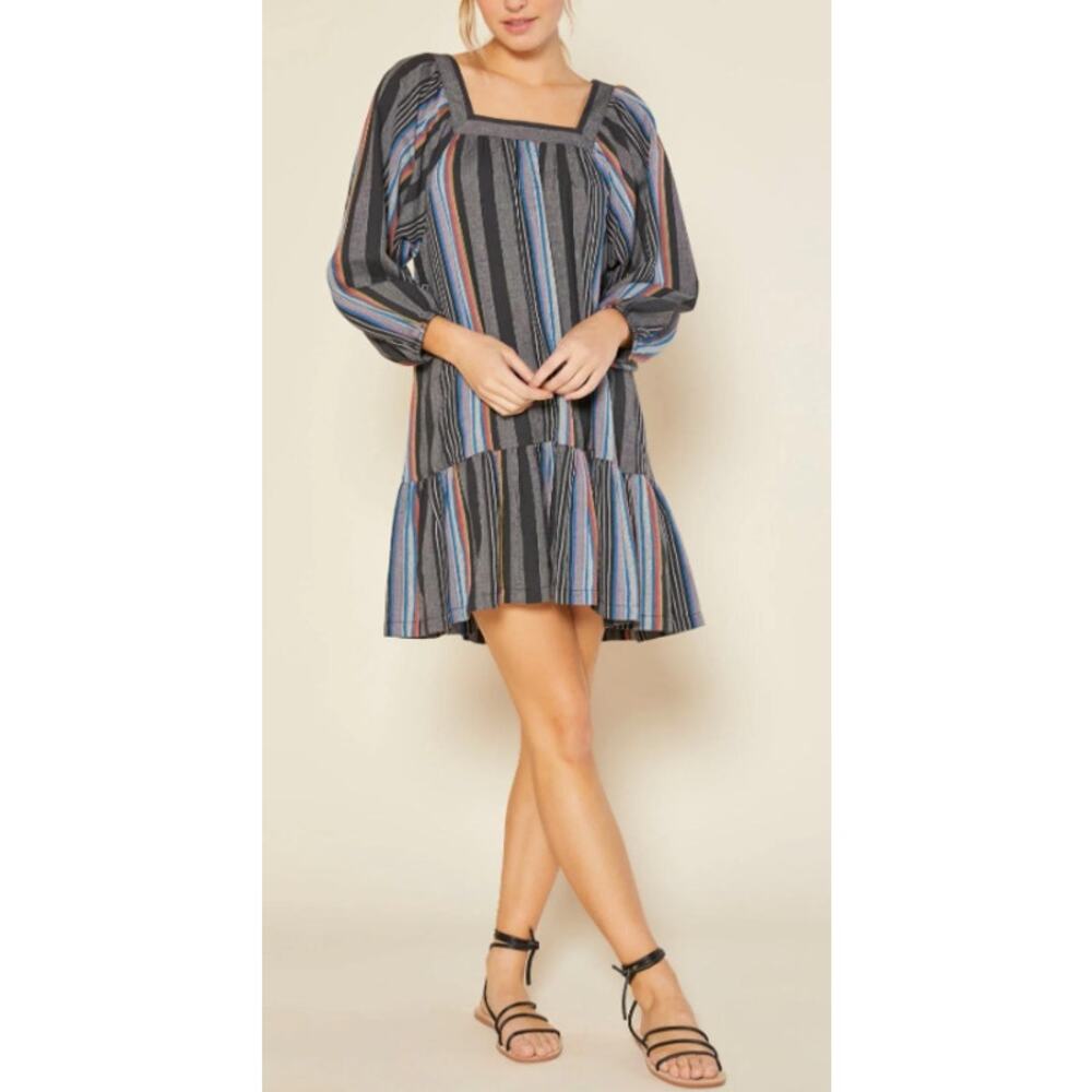 NWT Outerknown Miro Dress Women's Small Tiered Organic‎ Cotton Old Money Luxury